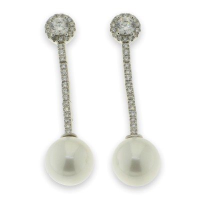 Orecchini Domar Gioielli Donna Orecchini perle argento 925 in Argento Cubic Zirconia EPB093073 - EPB093073
